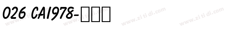 026 CAI978字体转换